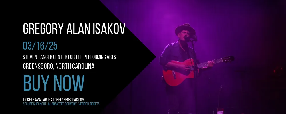 Gregory Alan Isakov at Steven Tanger Center for the Performing Arts